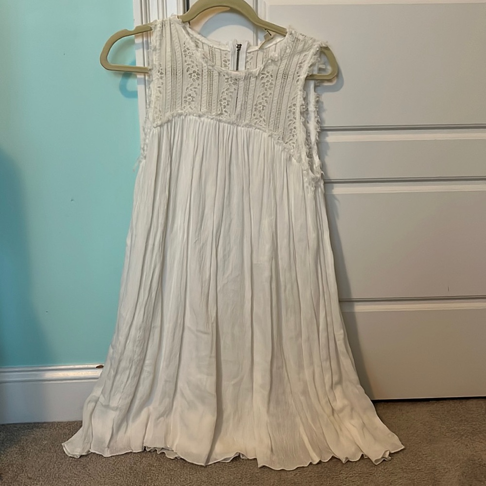 size S babydoll white dress